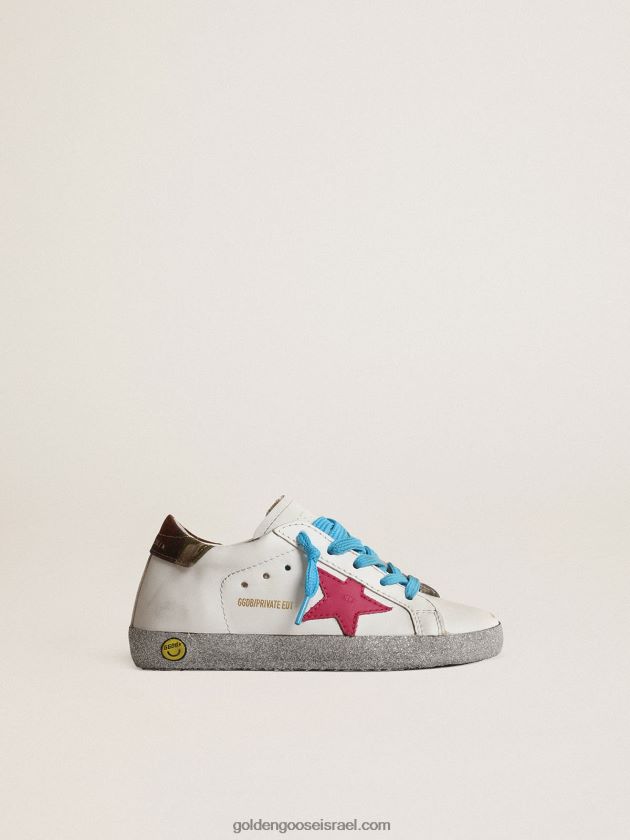 ילדים Golden Goose ג'וניור סופר-סטאר בע"מ עם כוכב פוקסיה ושועלי נצנצים 246D24857