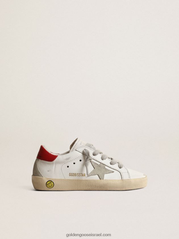 ילדים Golden Goose כוכב סופר צעיר עם כוכב זמש ולפת עקב עור אדום 246D24863