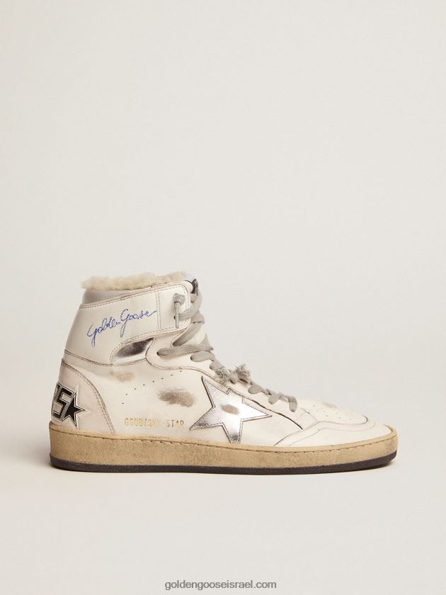 נשים Golden Goose נעלי סניקרס כוכבים עם חתימה על הקרסול ובטנת גזירה 246D24126