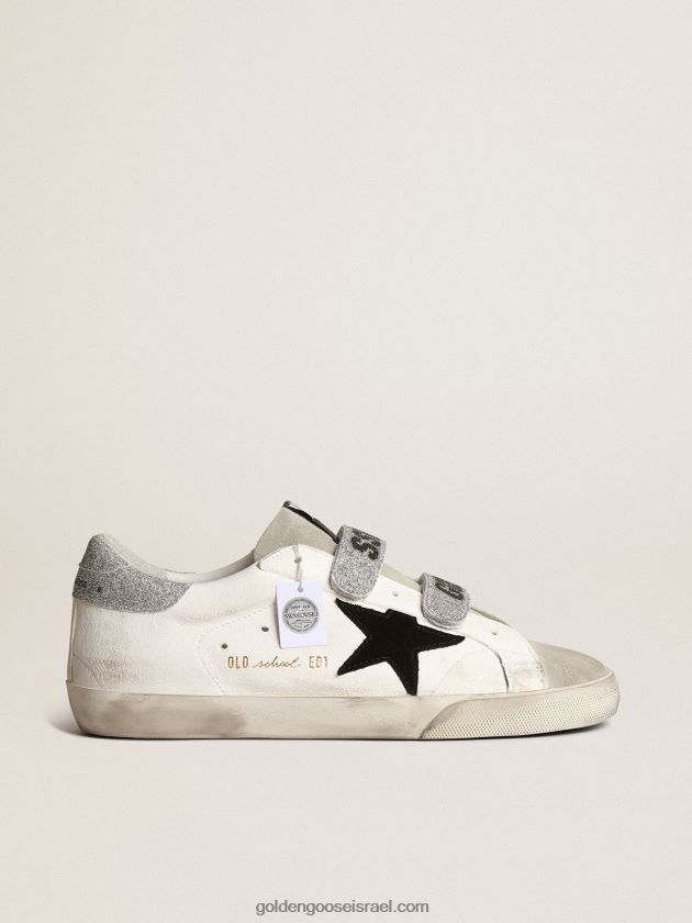 נשים Golden Goose אולד סקול עם כוכב זמש ורצועות קריסטל סברובסקי 246D24165