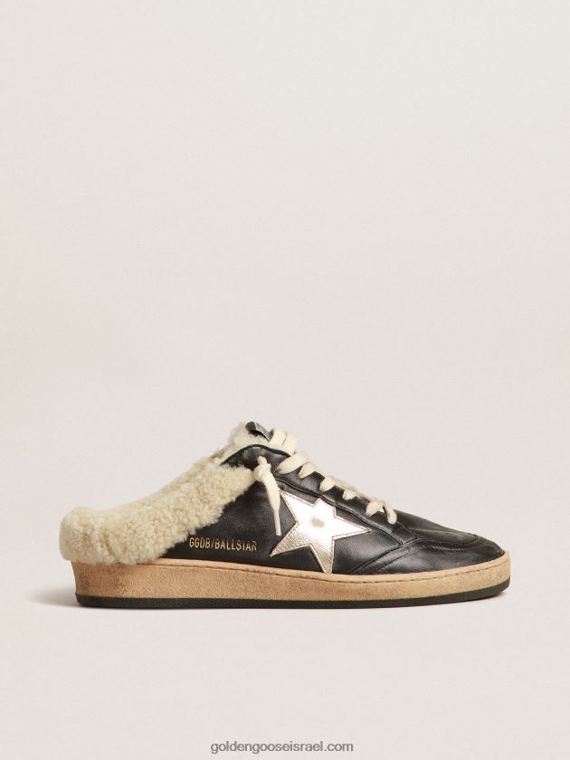 נשים Golden Goose כוכבי כדור חבלים בנאפה עם כוכב פלטינה ובטנת גזירה 246D24211