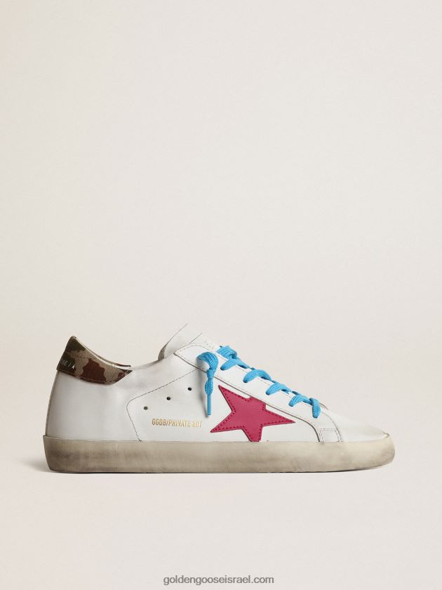 נשים Golden Goose סופר-סטאר בע"מ עם כוכב זמש פוקסיה וכרטיסיית עקב הסוואה 246D24239