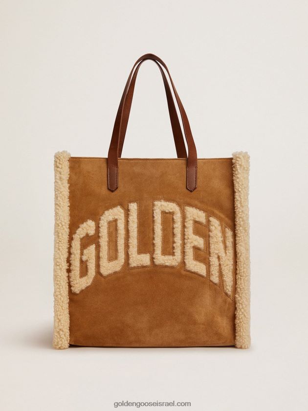 נשים Golden Goose תיק צפון-דרום קליפורניה מעור זמש עם גזרה 246D24478