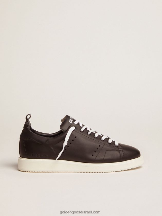 גברים Golden Goose סניקרס מתחיל בעור שחור טוטאלי 246D24525