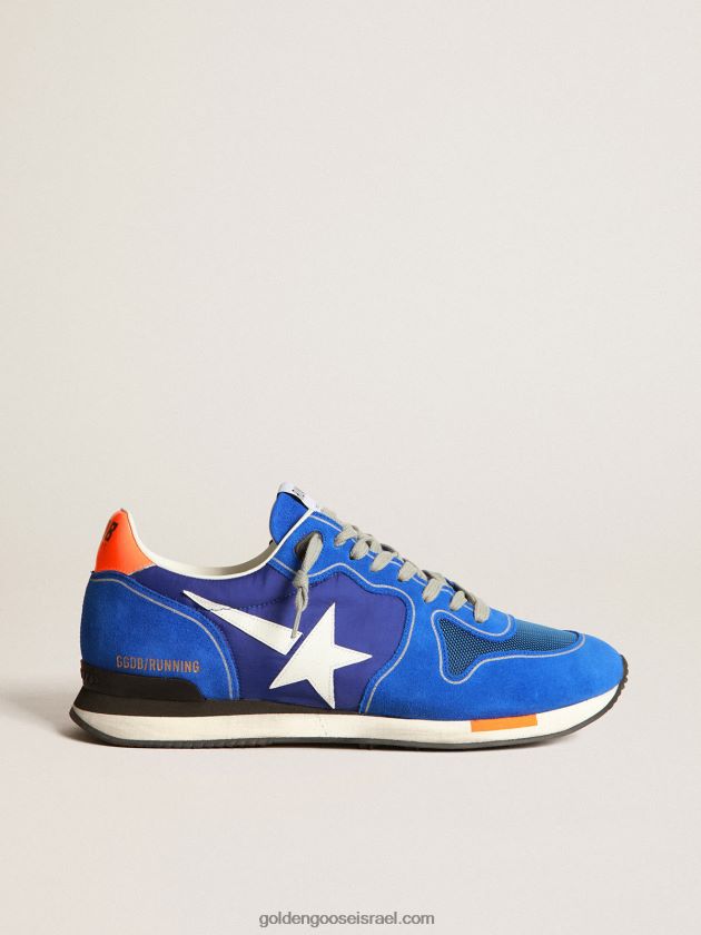 גברים Golden Goose נעלי ספורט כחולות חשמליות עם כוכב לבן 246D24583