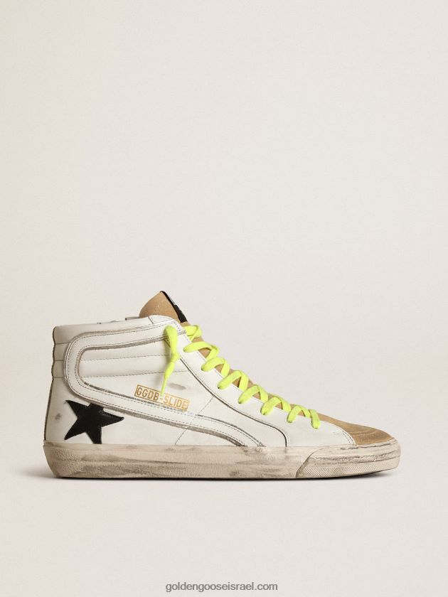 גברים Golden Goose נעלי סניקרס מזמש ועור עם פס אנכי הסוואה 246D24600