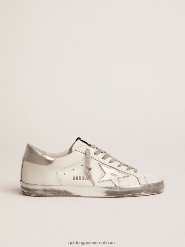 גברים Golden Goose נעלי ספורט כוכב-על עם לשונית עקב כוכבים ונצנצים 246D24629