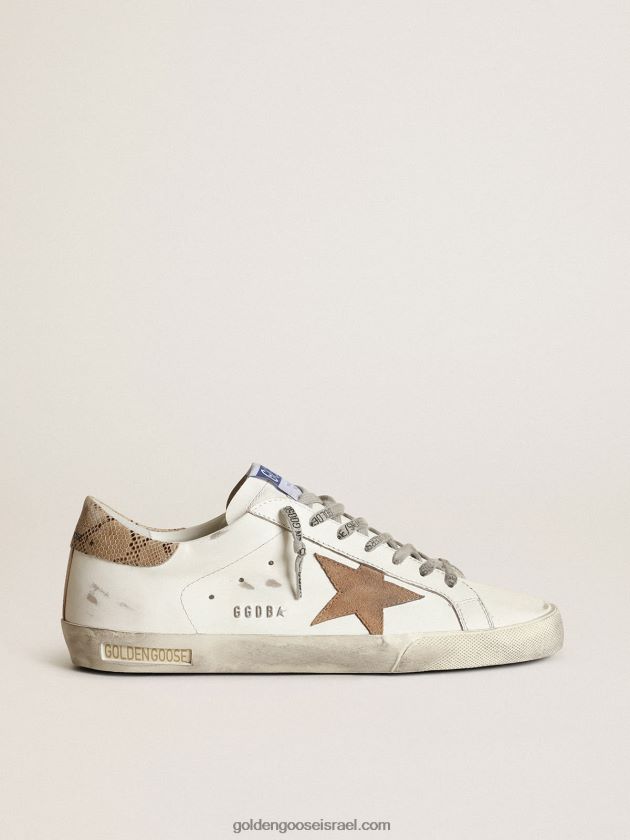 גברים Golden Goose כוכב על עם כוכב זמש טבק וכרטיסיית עקב בז' 246D24682