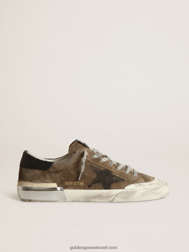 גברים Golden Goose כוכב על בזמש ירוק צבאי עם כוכב מודפס על המסך 246D24685