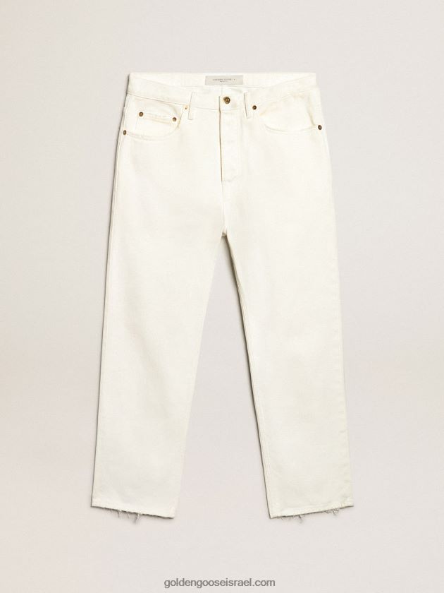 גברים Golden Goose ג'ינס לבן באפקט אבן 246D24787