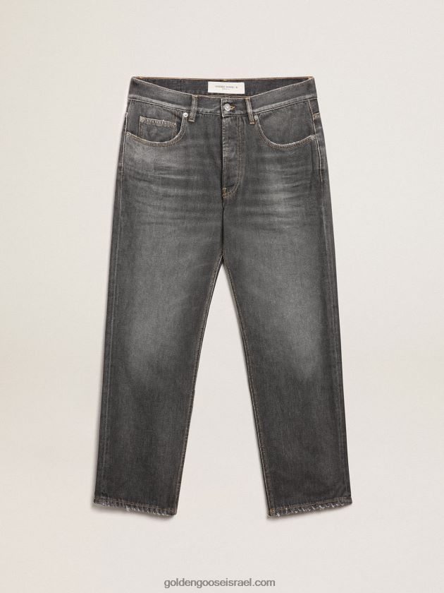 גברים Golden Goose מכנסי ג'ינס בגזרת Slim Fit שחורה בכביסה בינונית 246D24788