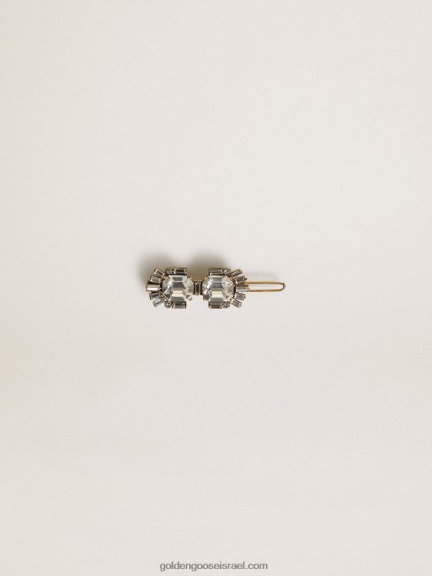 נשים Golden Goose מנעול תחרה קולקציית deco jewelmates עם קליפס בצבע זהב ישן עם קריסטלים מרובעים ובגט 246D24396