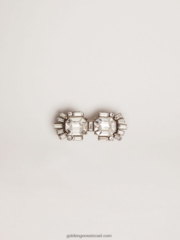 נשים Golden Goose אביזר תחרה קולקציית deco jewelmates בצבע זהב ישן עם קריסטלים מרובעים ובגט 246D24397