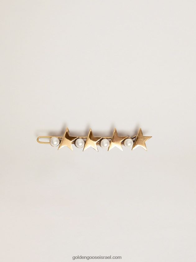 נשים Golden Goose מנעול תחרה קולקציית heritage jewelmates בצבע זהב ישן עם חרוזים דקורטיביים 246D24404