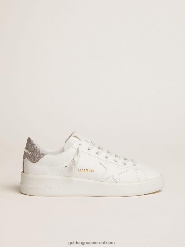 נשים Golden Goose נעלי ספורט purestar עם לשונית עקב כסופה נוצצת 246D24138