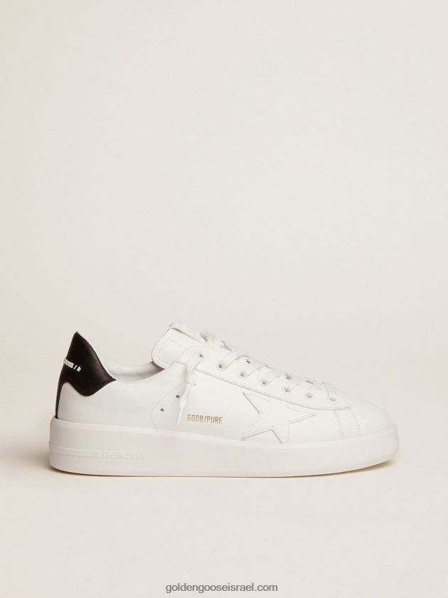 גברים Golden Goose נעלי ספורט purestar עם לשונית עקב שחורה 246D24561