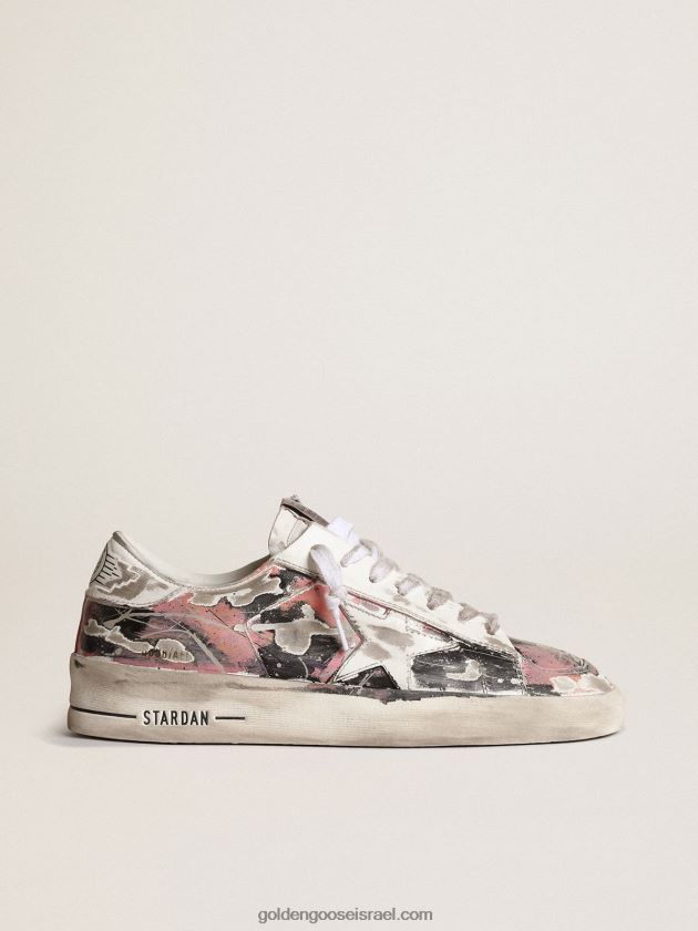 נשים Golden Goose מעבדת stardan מעור עם נתזי צבע 246D24214